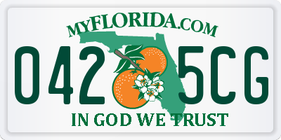 FL license plate 0425CG
