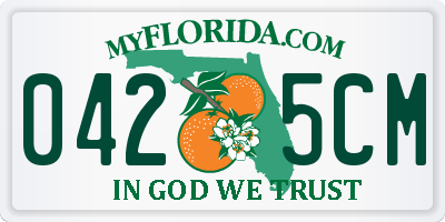 FL license plate 0425CM