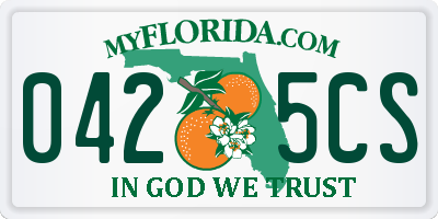 FL license plate 0425CS