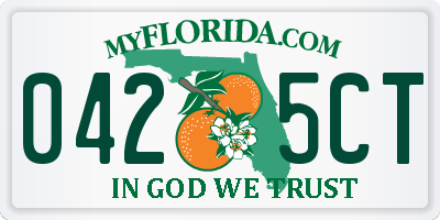 FL license plate 0425CT