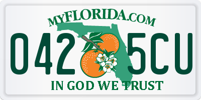 FL license plate 0425CU