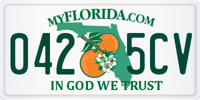 FL license plate 0425CV
