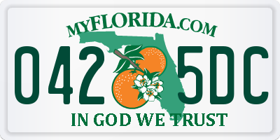 FL license plate 0425DC