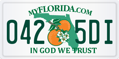 FL license plate 0425DI