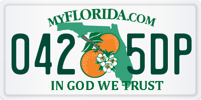 FL license plate 0425DP