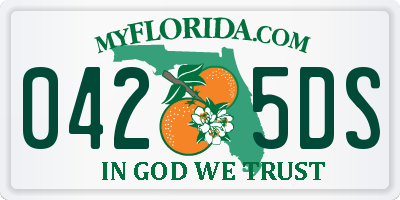 FL license plate 0425DS