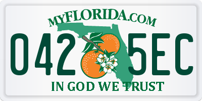 FL license plate 0425EC