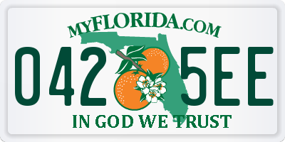 FL license plate 0425EE