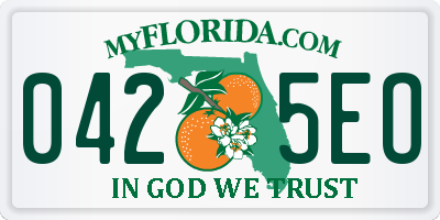 FL license plate 0425EO