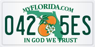 FL license plate 0425ES