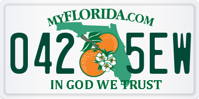 FL license plate 0425EW
