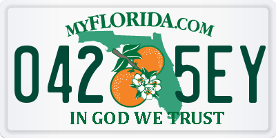 FL license plate 0425EY