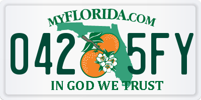 FL license plate 0425FY