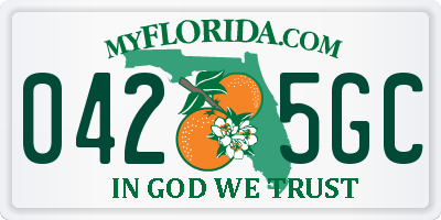 FL license plate 0425GC