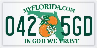 FL license plate 0425GD