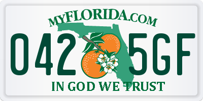 FL license plate 0425GF