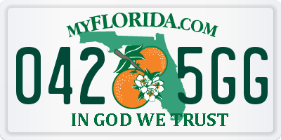 FL license plate 0425GG