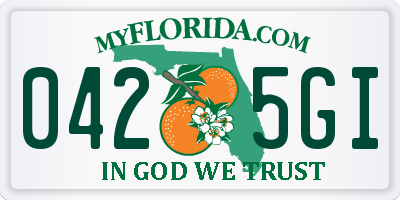 FL license plate 0425GI