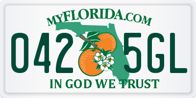 FL license plate 0425GL