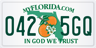 FL license plate 0425GQ