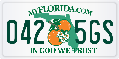FL license plate 0425GS