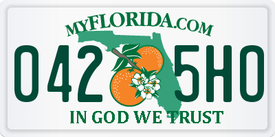 FL license plate 0425HO