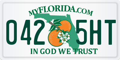 FL license plate 0425HT