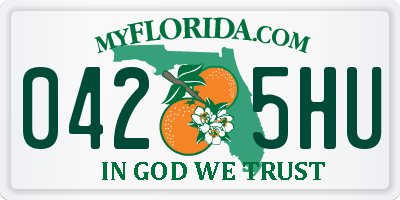 FL license plate 0425HU