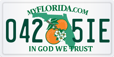 FL license plate 0425IE