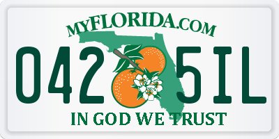FL license plate 0425IL