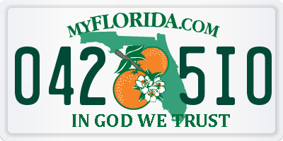 FL license plate 0425IO