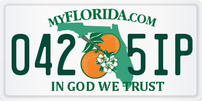 FL license plate 0425IP