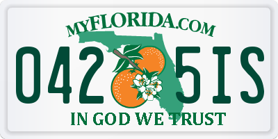 FL license plate 0425IS