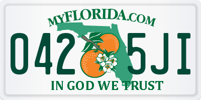 FL license plate 0425JI