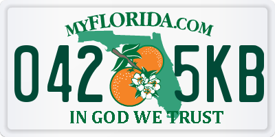 FL license plate 0425KB