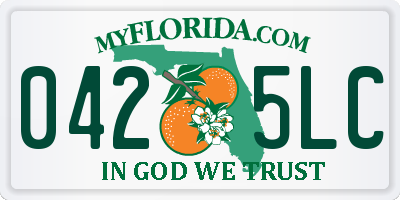 FL license plate 0425LC