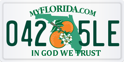 FL license plate 0425LE