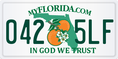 FL license plate 0425LF