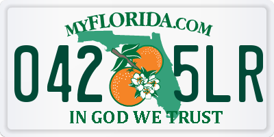 FL license plate 0425LR