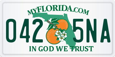 FL license plate 0425NA