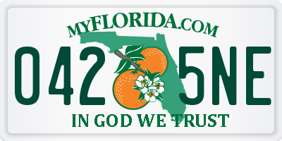 FL license plate 0425NE