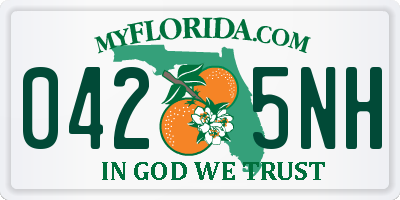 FL license plate 0425NH