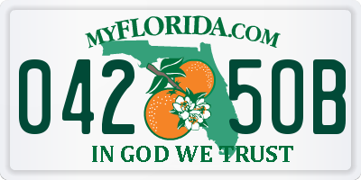 FL license plate 0425OB