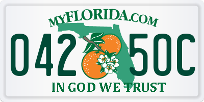 FL license plate 0425OC