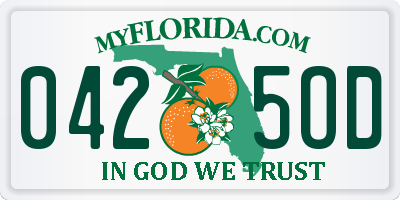 FL license plate 0425OD