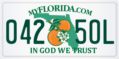 FL license plate 0425OL