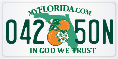 FL license plate 0425ON