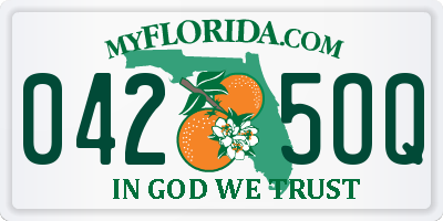 FL license plate 0425OQ