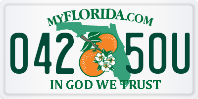 FL license plate 0425OU