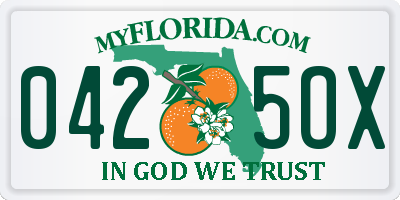 FL license plate 0425OX